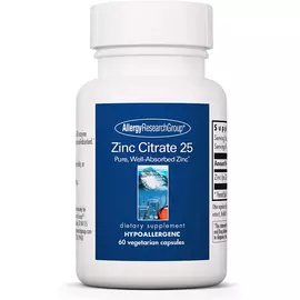 Allergy Research Zinc Citrate /  Цинк цитрат 25 мг 60 капсул в магазине биодобавок nutrido.shop