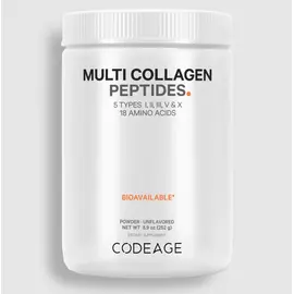 CodeAge Multi Collagen Protein Powder / Пептиды коллагена 5 типов + 18 аминокислот 252 г в магазине биодобавок nutrido.shop