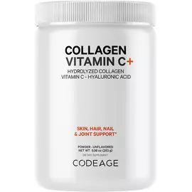 CodeAge Collagen Peptides Powder + / Пептиди колагену + вітамін С 283 г від магазину біодобавок nutrido.shop