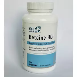 Klaire Betaine HCL / Бетаїн HCL соляна кислота 100 капсул від магазину біодобавок nutrido.shop