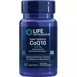 Life Extension Super Ubiquinol CoQ10 100 mg / Супер убихинол Ку10 с поддержкой митохондрий 60 капсул в магазине биодобавок nutrido.shop