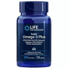 Life Extension Super Omega-3 Plus EPA/DHA w. Sesame, Olive, Krill & Astax. 120 Softgels, EU в магазине биодобавок nutrido.shop