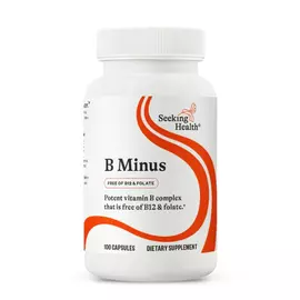Seeking Health B Minus / Комплекс вітамінів групи Б без Б12 і фолієвої 100 капсул від магазину біодобавок nutrido.shop