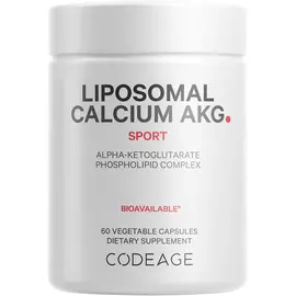CodeAge Liposomal Calcium AKG / Ліпосомальний кальцій альфа-кетоглутарат 60 капсул в магазине биодобавок nutrido.shop