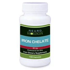 Neurobiologix Iron chelate / Хелатне залізо 30 мг 100 капсул від магазину біодобавок nutrido.shop