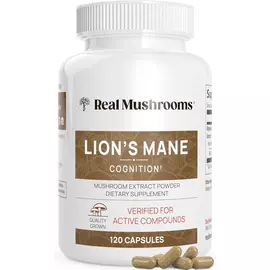 Real Mushrooms lion's Mane / Їжовик гребінчастий органік 120 капсул від магазину біодобавок nutrido.shop