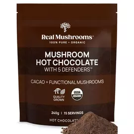 Real Mushrooms Hot Chocolate Mix / Гарячий шоколадний мікс з грибами 240 г від магазину біодобавок nutrido.shop