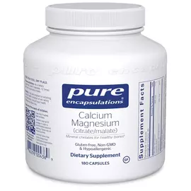 Pure Encapsulations Calcium Magnesium (Citrate/Malate) / Кальций магний цитрат-малат 180 капс в магазине биодобавок nutrido.shop