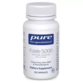 Pure Encapsulations Folate 5000 / Фолат активна форма L-5-MTHF вітамін Б9 5000 мкг 60 капсул в магазине биодобавок nutrido.shop