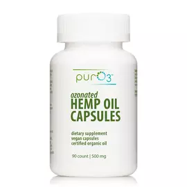 PurO3 Ozonated Hemp Oil Capsules / Озонована конопляна олія для здоров'я кишківника 500 мг 90 капсул від магазину біодобавок nutrido.shop
