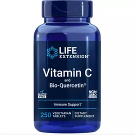 Life Extension Vitamin C and Bio-Quercetin / Вітамін C і біо-кверцетин 250 таблеток від магазину біодобавок nutrido.shop