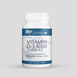 Professional Health Vitamin D3 5000 with K2 / Витамин D3 5000 с K2 120 капсул в магазине биодобавок nutrido.shop