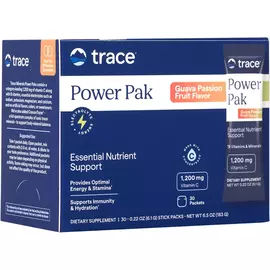 Trace Minerals Power Pak Guava Passion Fruit / Вітамін C + електроліти + мультивітаміни Гуава Маракуя 30 саше в магазине биодобавок nutrido.shop