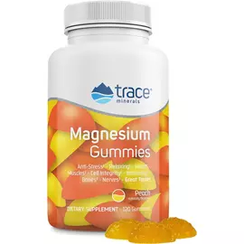 Trace Minerals Magnesium Gummies / Магній цитрат зі смаком персика 120 мармеладок від магазину біодобавок nutrido.shop