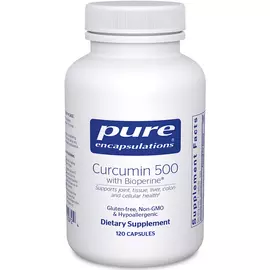 Pure Encapsulations Curcumin 500 with Bioperine / Куркумин 500 мг с биоперином 120 капсул в магазине биодобавок nutrido.shop