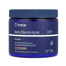Trace Minerals Keto Electrolyte Strawberry Lemonade / Кето-електроліти зі смаком полуничного лимонаду 369 г від магазину біодобавок nutrido.shop