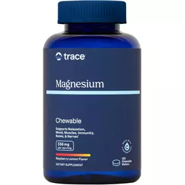 Trace Minerals Magnesium Chewable / Магній зі смаком малини та лимона 120 жувальних таблеток від магазину біодобавок nutrido.shop