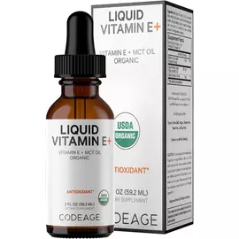CodeAge Liquid Vitamin E+ / Ліпосомальний вітамін Е органік на МСТ олії 59,2 мл в магазине биодобавок nutrido.shop