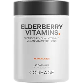 CodeAge Organic Black Elderberry Vitamins / Органічна чорна бузина 90 капсул від магазину біодобавок nutrido.shop