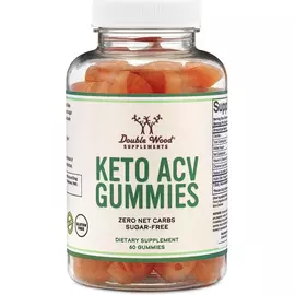 Double Wood Keto ACV Gummies / Кето яблочный уксус жевательные конфеты 60 шт в магазине биодобавок nutrido.shop