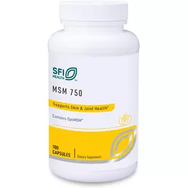 Klaire MSM 750 / МСМ сірка підтримка сполучної тканини 750 мг 100 капсул від магазину біодобавок nutrido.shop