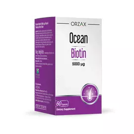 Orzax Biotin / Біотин вітамін Б7 5000 мкг 60 капсул від магазину біодобавок nutrido.shop