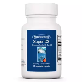 Allergy Research Super D3 / Вітамін Д3 Холекальциферол + вітамін C і E 60 капсул від магазину біодобавок nutrido.shop