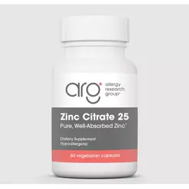 Allergy Research Zinc Citrate / Цинк цитрат 25 мг 60 капсул від магазину біодобавок nutrido.shop