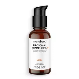 CodeAge Liposomal Vitamin D3+K2 / Ліпосомальні вітаміни Д3 + К2 веган 59,2 мл від магазину біодобавок nutrido.shop