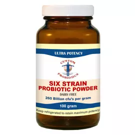 Custom probiotics Six Strain Probiotic Powder / Шість штамів пробіотиків 260 млрд 100 г від магазину біодобавок nutrido.shop