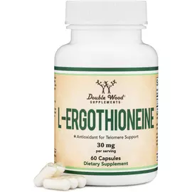 Double Wood L-Ergothioneine / L-ерготионеїн підтримка здорового старіння 30 мг 60 капсул від магазину біодобавок nutrido.shop