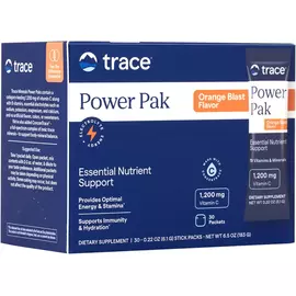 Trace Minerals Power Pak Orange / Вітамін C + електроліти + мультивітаміни Апельсин 30 саше від магазину біодобавок nutrido.shop