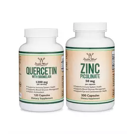 Double Wood Combo Quercetin + Zinc / Кверцетин с бромелайном + Цинк пиколинат  в магазине биодобавок nutrido.shop