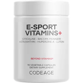 CodeAge E-Sport Vitamins+ / Вітаміни для кіберспорту + підтримка когнітивної діяльності 90 капсул в магазине биодобавок nutrido.shop