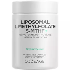 CodeAge Liposomal L-Methylfolate 5-MTHF+ / Ліпосомальний L-метилфолат 5-MTHF 60 капсул від магазину біодобавок nutrido.shop