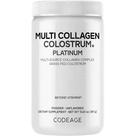 CodeAge Multi Collagen Colostrum Platinum / Мультиколаген із молозивом і коферментами 381 г в магазине биодобавок nutrido.shop
