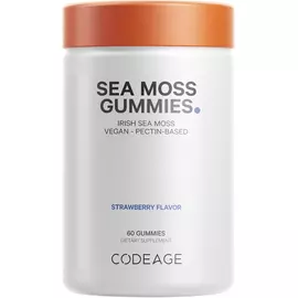CodeAge Sea Moss Gummies / Ірландський морський мох 60 жувальних цукерок в магазине биодобавок nutrido.shop