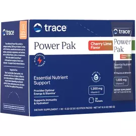 Trace Minerals Power Pak Cherry / Вітамін C + електроліти + мультивітаміни смак вишня-лайм 30 саше від магазину біодобавок nutrido.shop
