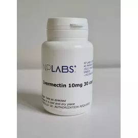 NP Labs Ivermectin / Івермектин 10 мг антипаразитарний та протизапальний 30 капсул від магазину біодобавок nutrido.shop