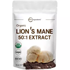 Microingredients Organic Lion's Mane / Ежовик гребенчатый органик порошок 227 г в магазине биодобавок nutrido.shop