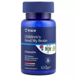 Trace Minerals Children's Feed My Brain / Поживна підтримка мозку дітей 60 жувальних таблеток в магазине биодобавок nutrido.shop