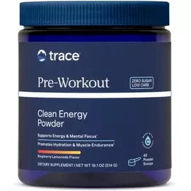 Trace Minerals Pre-Workout / Передтренувальний комплекс порошок малина-лимон 280 г від магазину біодобавок nutrido.shop