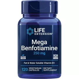 Life Extension Mega Benfotiamine / Мега Бенфотіамін 250 мг 120 капсул від магазину біодобавок nutrido.shop