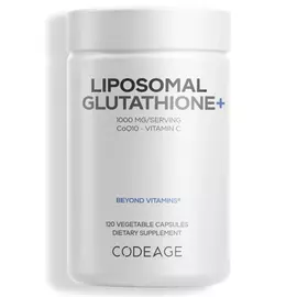 CodeAge Liposomal Glutathione+ / Ліпосомальний глутатіон + вітамін С і CoQ10 120 капсул від магазину біодобавок nutrido.shop