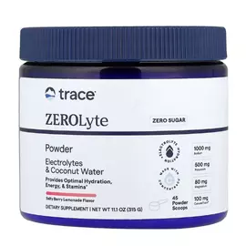 Trace Minerals ZeroLyte Salty Berry Lemonade / Електроліти смак солоного ягідного лимонаду 315 г в магазине биодобавок nutrido.shop