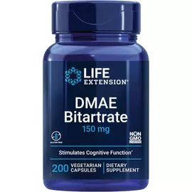 Life Extension DMAE Bitartrate / ДМАЕ бітартрат 150 мг 200 капсул від магазину біодобавок nutrido.shop