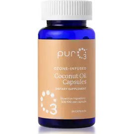 PurO3 Ozone‑Infused Coconut Oil Capsules / Озонована кокосова олія 500 мг 90 капсул в магазине биодобавок nutrido.shop