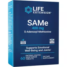 Life Extension SAMe (S-Adenosylmethionine) / CАМе 400 мг 60 таблеток в магазине биодобавок nutrido.shop