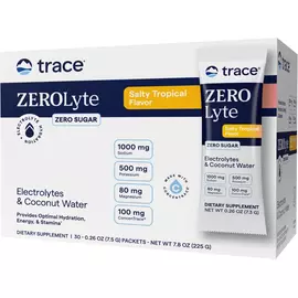 Trace Minerals ZeroLyte Salty Tropical / Електроліти смак солоного тропіка 30 саше в магазине биодобавок nutrido.shop