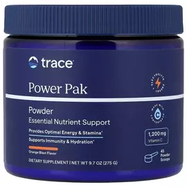 Trace Minerals Power Pak Orange / Вітамін C + електроліти + мультивітаміни смак апельсина 275 г в магазине биодобавок nutrido.shop